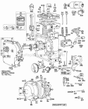 Cyl Piston Muffler Crnkcse Diagram and Parts List for 145231-0133-99  Briggs and Stratton Engine